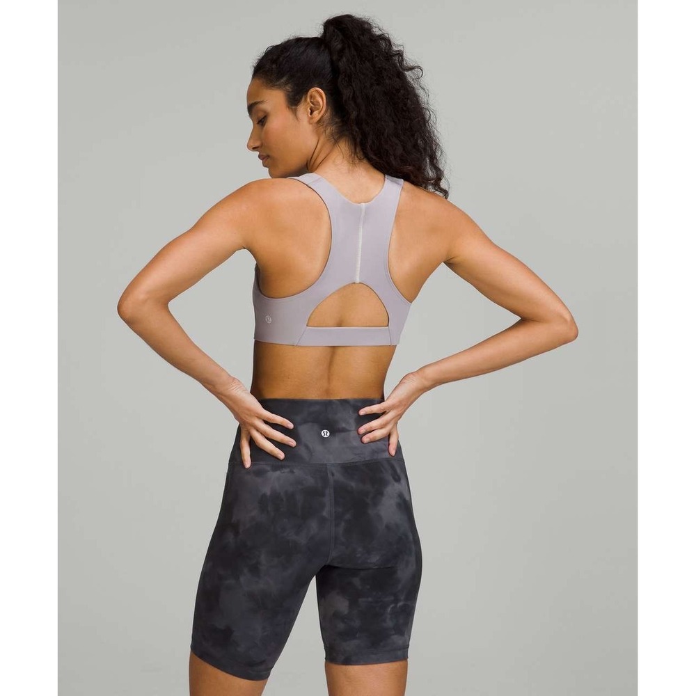 Lululemon Everlux High-Neck Train Bra Lunar Rock Purple Size 2 LW2DGVS